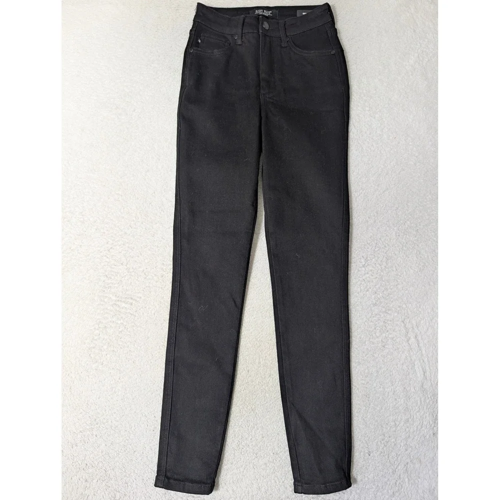NEW Judy Blue Skinny Jeans Womens 0/24‎ Black Stretch High Rise JB88757